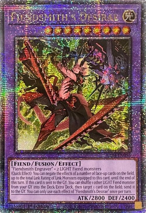 Image for Fiendsmith's Desirae (Quarter Century Secret Rare) (RA04-EN056) - YuGiOh