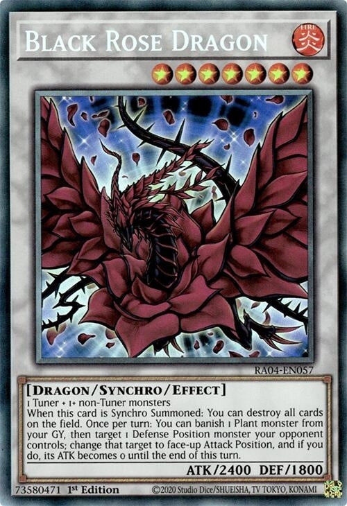 Image for Black Rose Dragon (PCR) (RA04-EN057) - YuGiOh