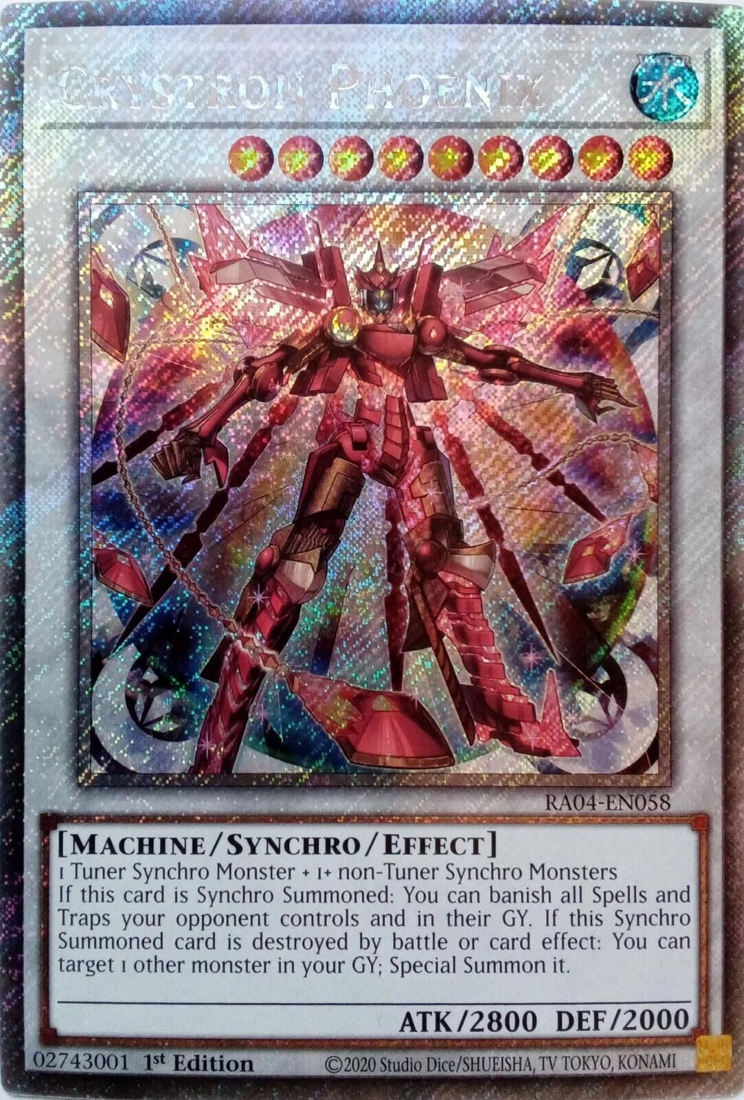 Crystron Phoenix (Platinum Secret Rare) (RA04-EN058)