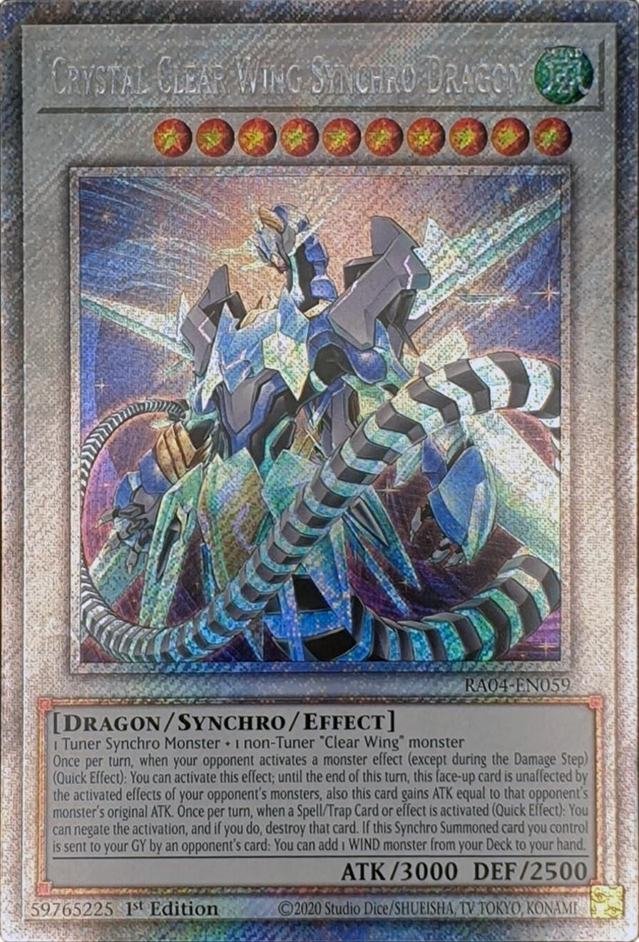 Crystal Clear Wing Synchro Dragon (Platinum Secret Rare) (RA04-EN059)