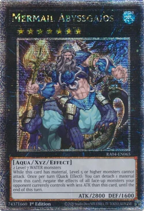Image for Mermail Abyssgaios (Quarter Century Secret Rare) (RA04-EN065) - YuGiOh