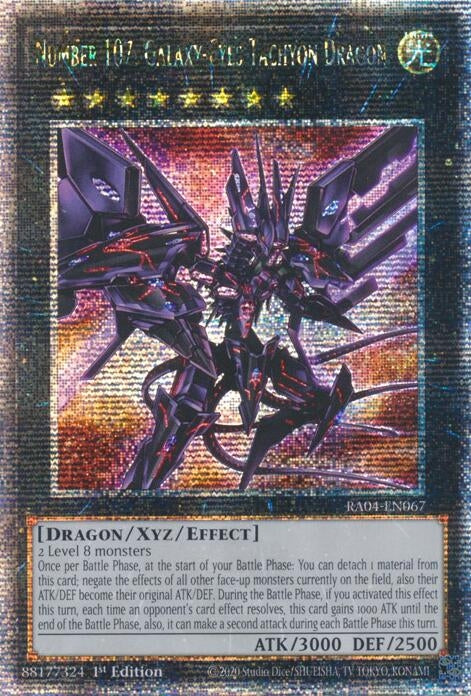 Image for Number 107: Galaxy-Eyes Tachyon Dragon (Quarter Century Secret Rare) (RA04-EN067) - YuGiOh