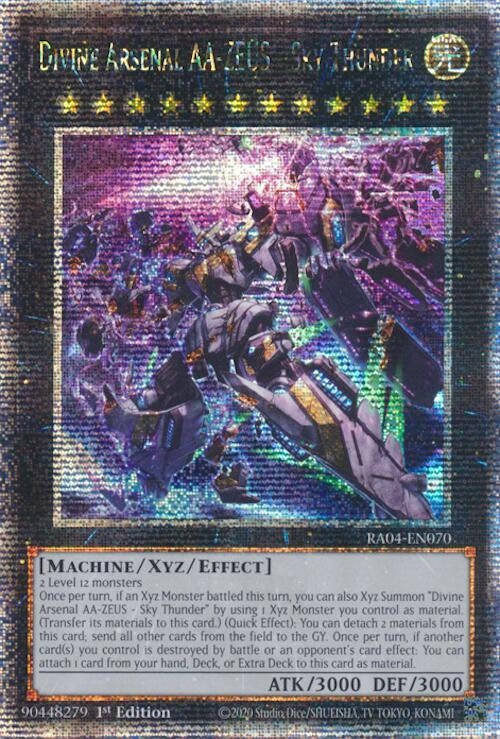 Image for Divine Arsenal AA-ZEUS - Sky Thunder (New Art) (Quarter Century Secret Rare) (RA04-EN070) - YuGiOh
