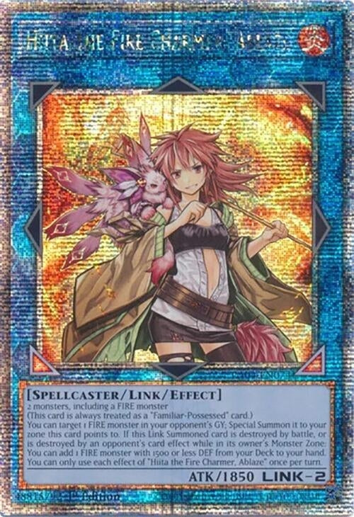 Image for Hiita the Fire Charmer, Ablaze (Quarter Century Secret Rare) (RA04-EN074) - YuGiOh