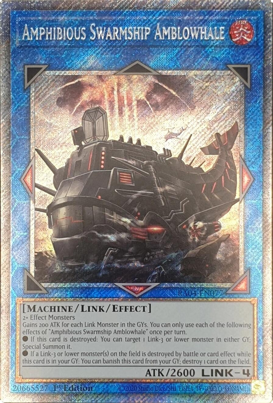 Amphibious Swarmship Amblowhale (Platinum Secret Rare) (RA04-EN077)