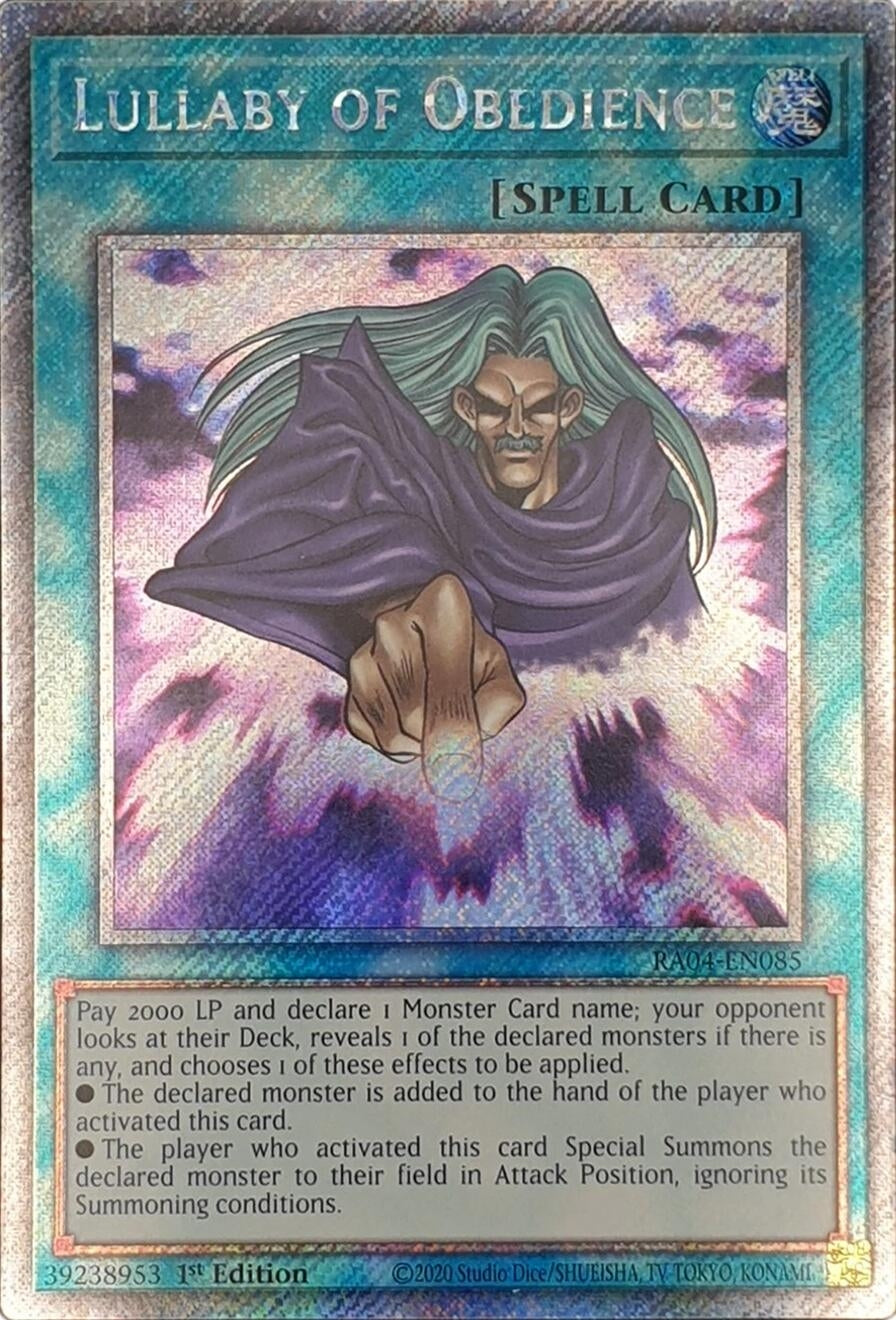 Lullaby of Obedience (Platinum Secret Rare) (RA04-EN085)