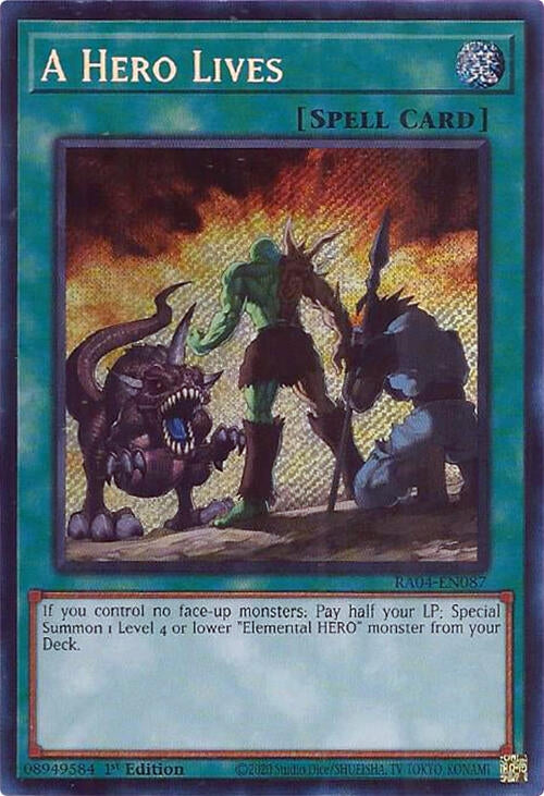 Image for A Hero Lives (Secret Rare) (RA04-EN087) - YuGiOh