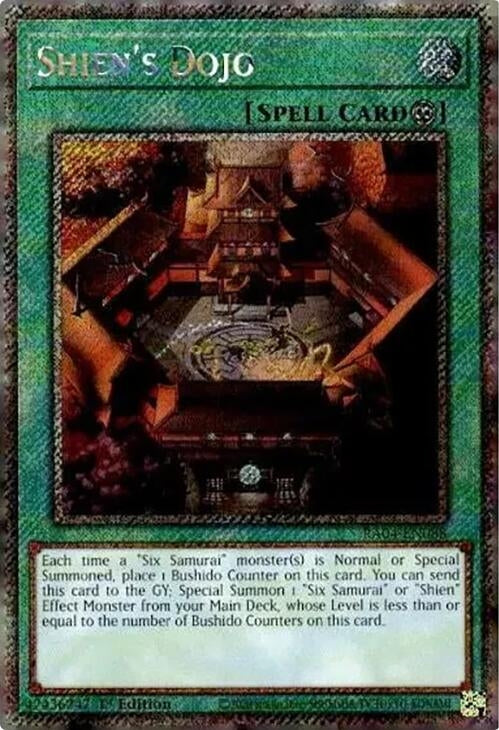 Shien's Dojo (Platinum Secret Rare) (RA04-EN088)