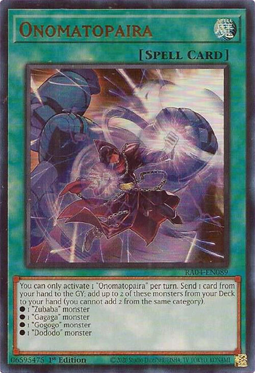 Image for Onomatopaira (UR) (RA04-EN089) - YuGiOh