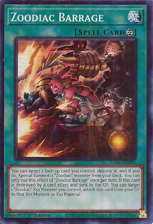 Image for Zoodiac Barrage (RA04-EN091) - YuGiOh