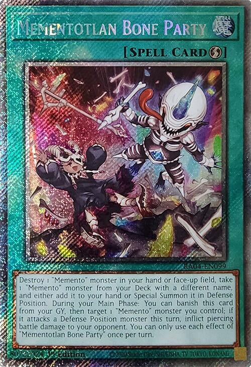 Mementotlan Bone Party (Platinum Secret Rare) (RA04-EN099)