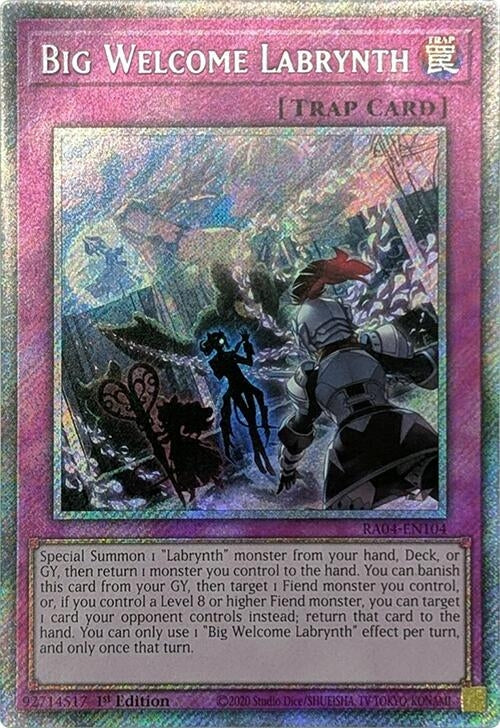 Big Welcome Labrynth (Platinum Secret Rare) (RA04-EN104)