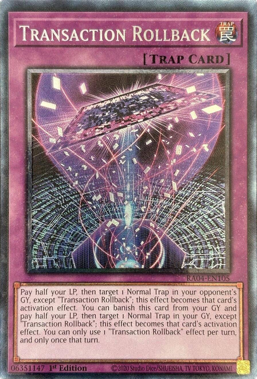 Image for Transaction Rollback (PCR) (RA04-EN105) - YuGiOh