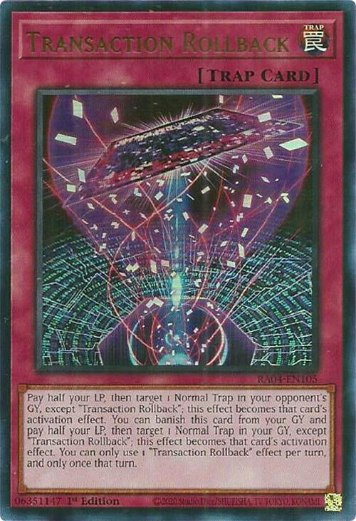 Image for Transaction Rollback (UR) (RA04-EN105) - YuGiOh