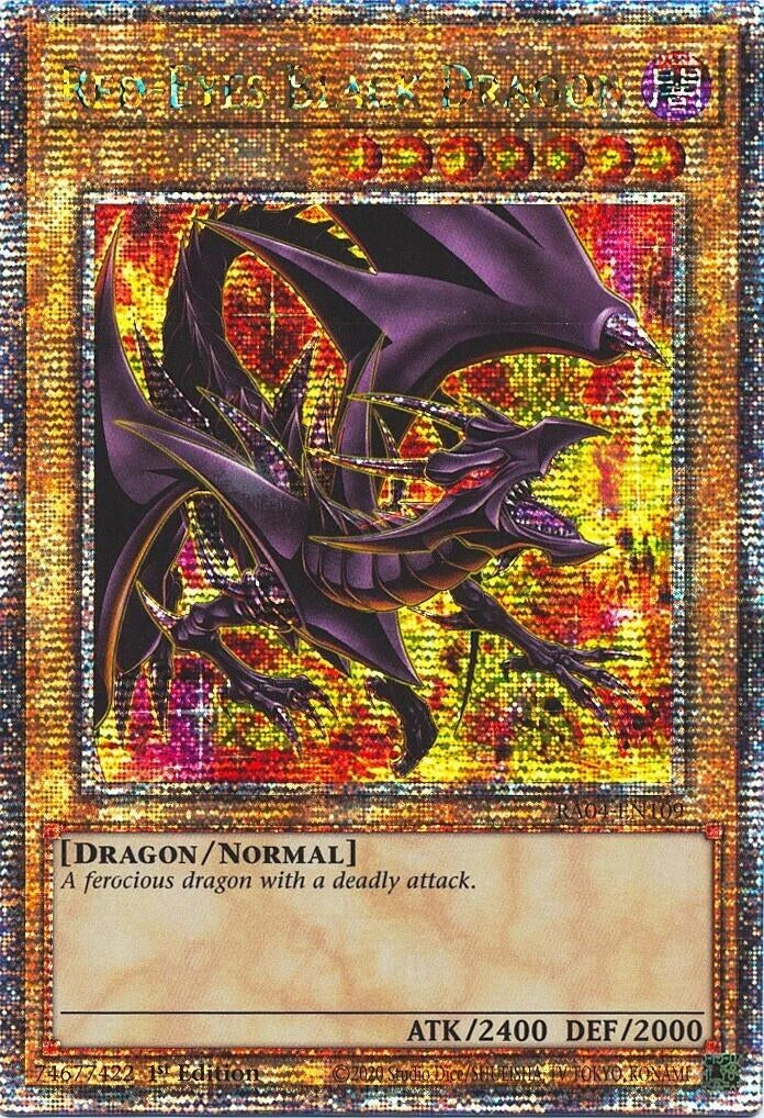 Image for Red-Eyes Black Dragon (8th Art) (Quarter Century Secret Rare) (RA04-EN109) - YuGiOh
