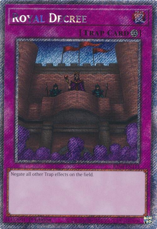 Royal Decree (Platinum Secret Rare) (RA04-EN113)