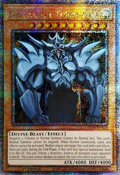 Image for Obelisk the Tormentor (Quarter Century Secret Rare) (RA04-EN116) - YuGiOh