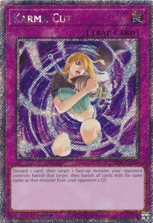 Karma Cut (Platinum Secret Rare) (RA04-EN128)