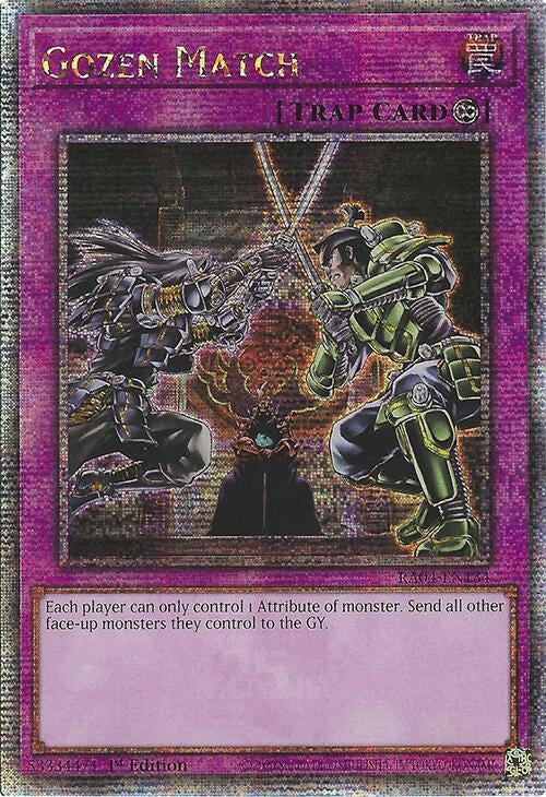 Image for Gozen Match (Quarter Century Secret Rare) (RA04-EN134) - YuGiOh