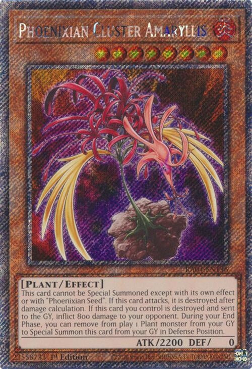 Phoenixian Cluster Amaryllis (Platinum Secret Rare) (RA04-EN136)