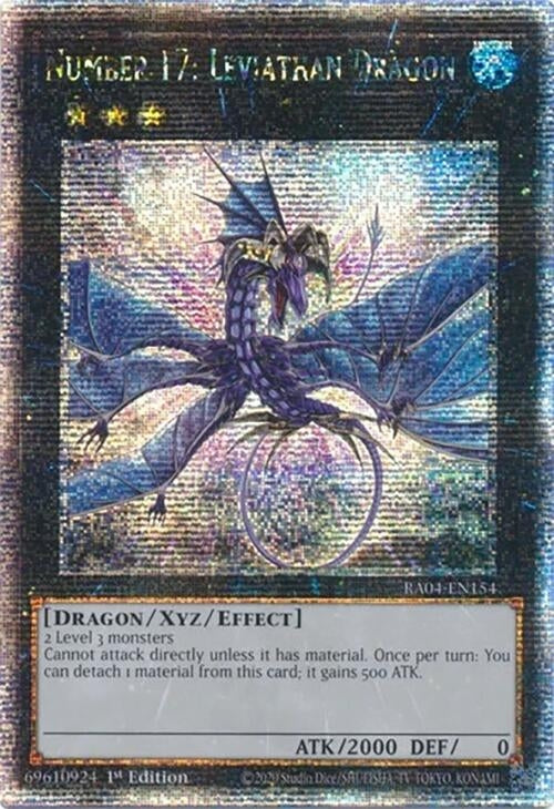 Image for Number 17: Leviathan Dragon (Quarter Century Secret Rare) (RA04-EN154) - YuGiOh