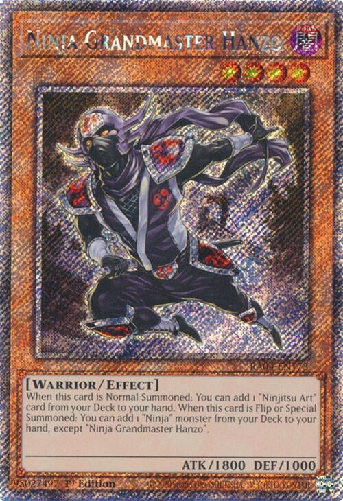 Ninja Grandmaster Hanzo (Platinum Secret Rare) (RA04-EN173)