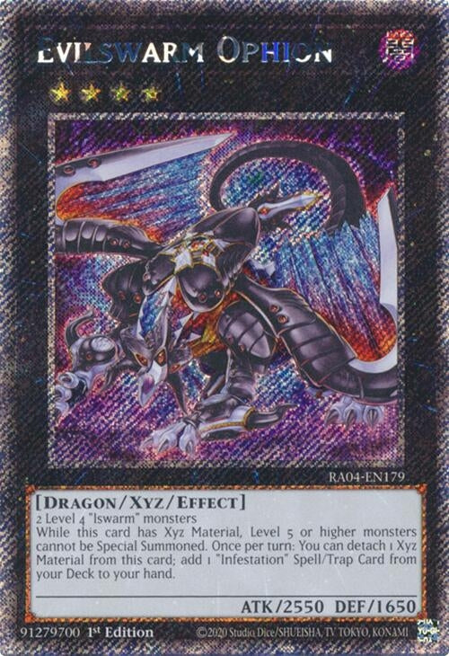Evilswarm Ophion (Platinum Secret Rare) (RA04-EN179)