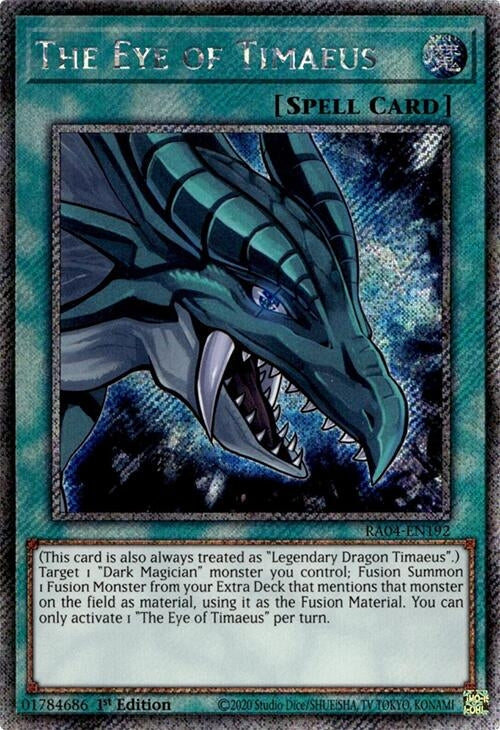 The Eye of Timaeus (Platinum Secret Rare) (RA04-EN192)