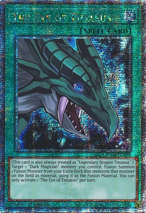 Image for The Eye of Timaeus (Quarter Century Secret Rare) (RA04-EN192) - YuGiOh