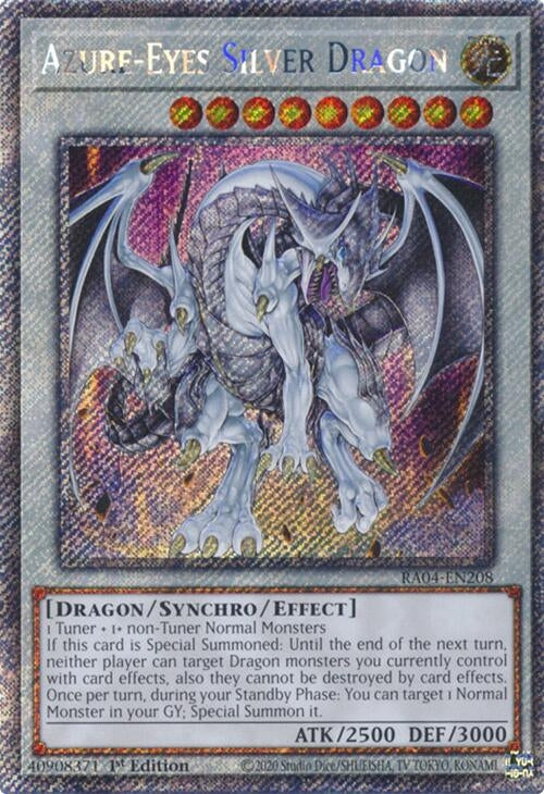 Azure-Eyes Silver Dragon (Platinum Secret Rare) (RA04-EN208)