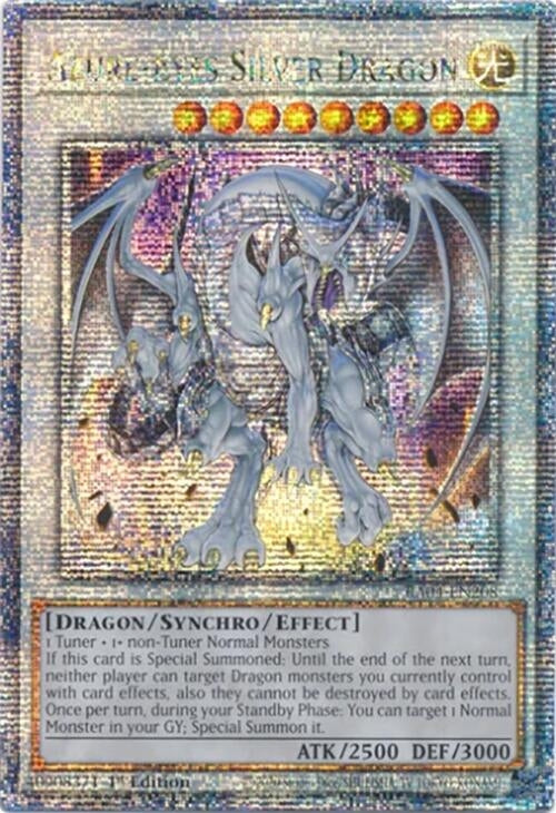 Image for Azure-Eyes Silver Dragon (Quarter Century Secret Rare) (RA04-EN208) - YuGiOh