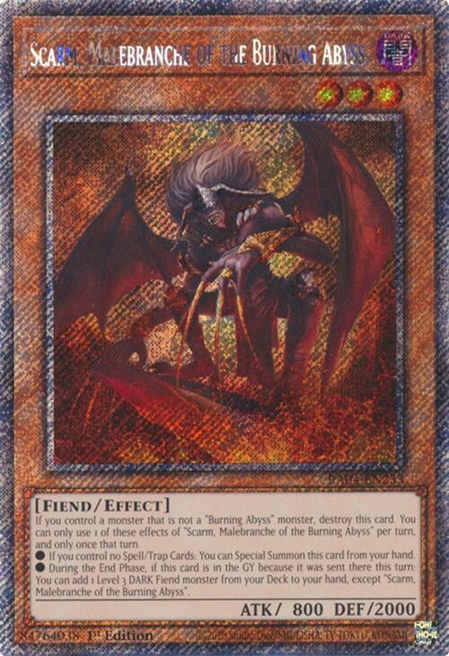 Scarm, Malebranche of the Burning Abyss (Platinum Secret Rare) (RA04-EN233)