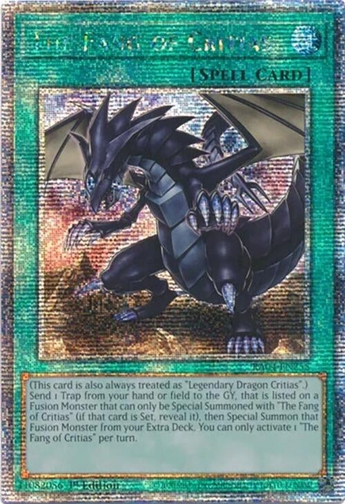 Image for The Fang of Critias (Quarter Century Secret Rare) (RA04-EN255) - YuGiOh
