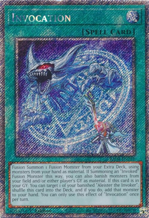Invocation (Platinum Secret Rare) (RA04-EN281)