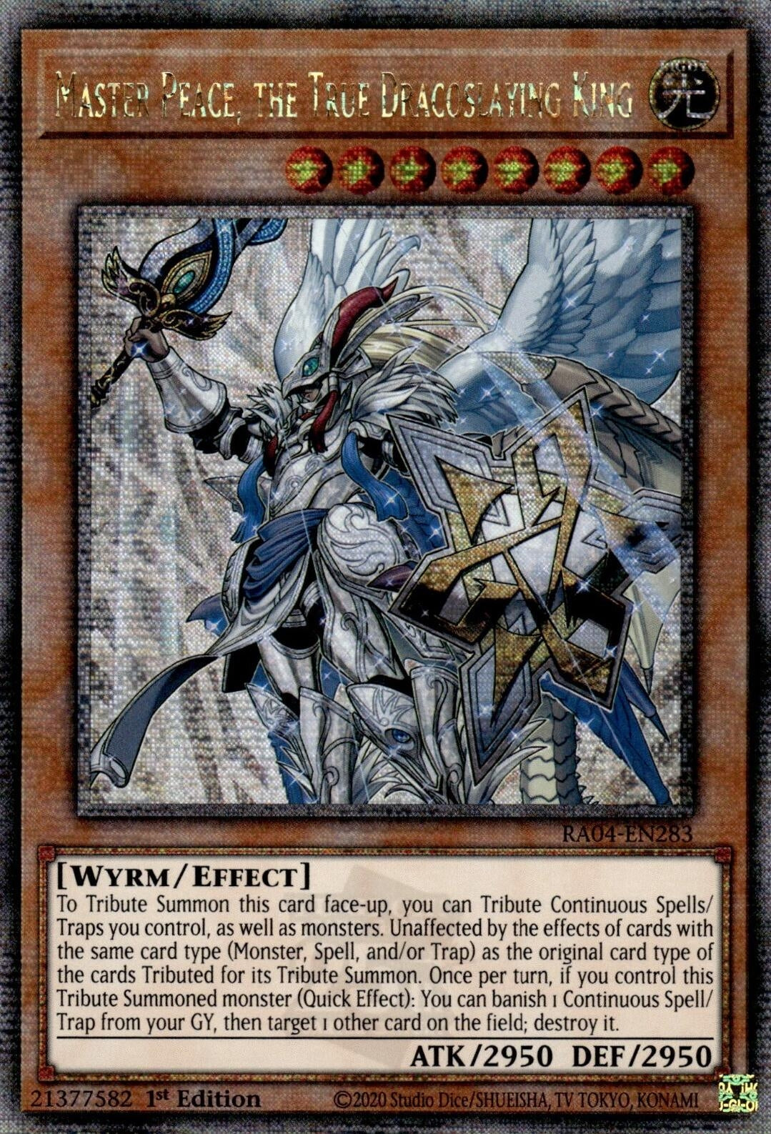Image for Master Peace, the True Dracoslaying King (Quarter Century Secret Rare) (RA04-EN283) - YuGiOh