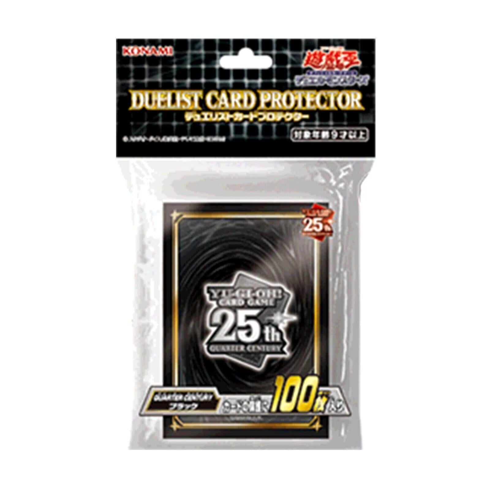Image for Imported Yu-Gi-Oh! Duelist Card Protectors - 25th Anniversary "Quarter Century" Black (100-Pack) - Card Sleeves