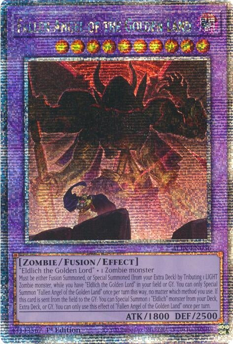 Image for Fallen Angel of the Golden Land (Quarter Century Secret Rare) (ALIN-EN036) (ALIN) - YuGiOh