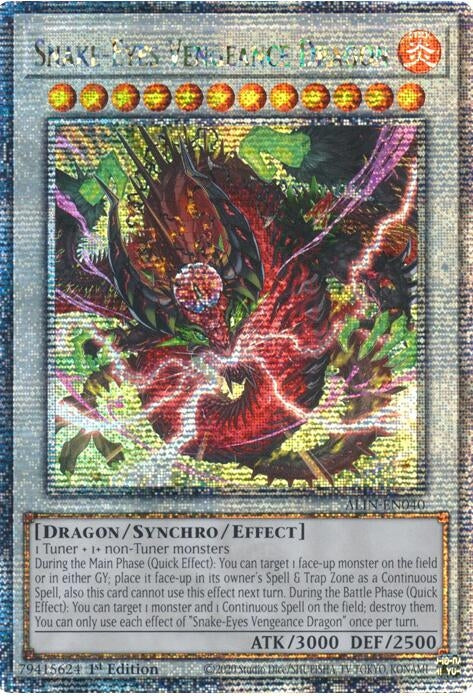 Image for Snake-Eyes Vengeance Dragon (Quarter Century Secret Rare) (ALIN-EN040) (ALIN) - YuGiOh