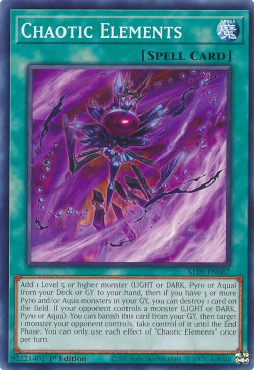 Image for Chaotic Elements (ALIN-EN067) (ALIN) - YuGiOh