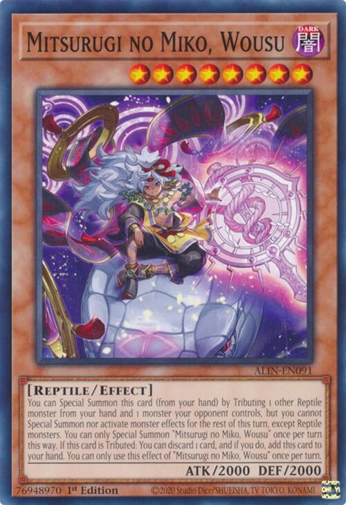 Image for Mitsurugi no Miko, Wousu (ALIN-EN091) (ALIN) - YuGiOh