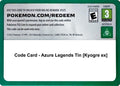 Code Card - Azure Legends Tin [Kyogre ex] (MCAP)