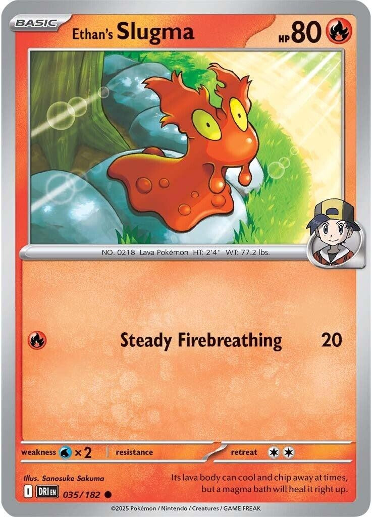 Image for Ethan's Slugma (035/182) (DRI) - Pokemon