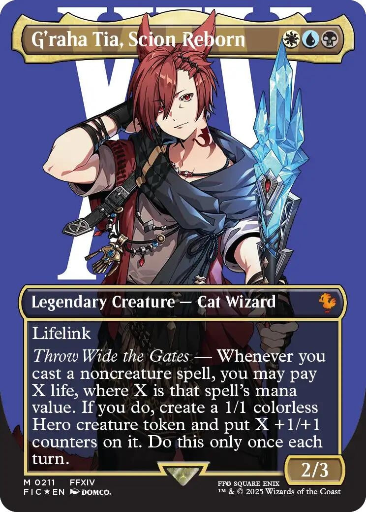 Image for G'raha Tia, Scion Reborn (Borderless) (Surge Foil) (211) (FINAL FANTASY) - Magic: The Gathering