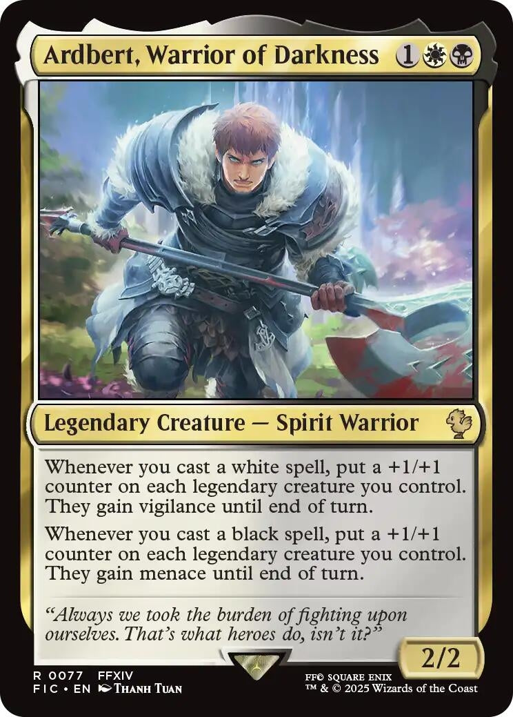 Image for Ardbert, Warrior of Darkness (77) (FINAL FANTASY) - Magic: The Gathering