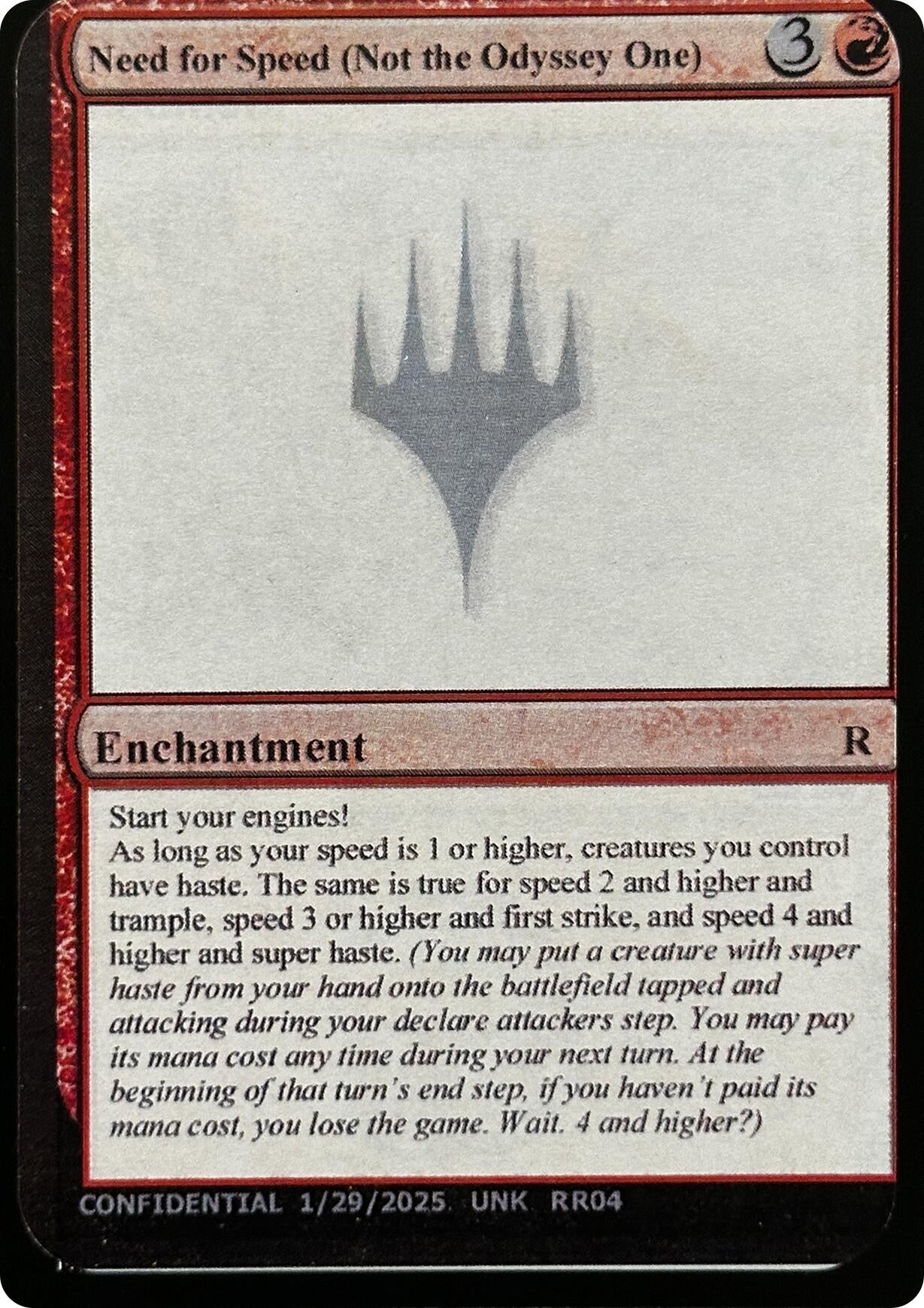 Image for Need for Speed (Not the Odyssey One) (Un-Known Event Playtest Cards) - Magic: The Gathering