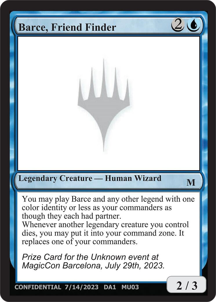 Image for Barce, Friend Finder (Un-Known Event Playtest Cards) - Magic: The Gathering