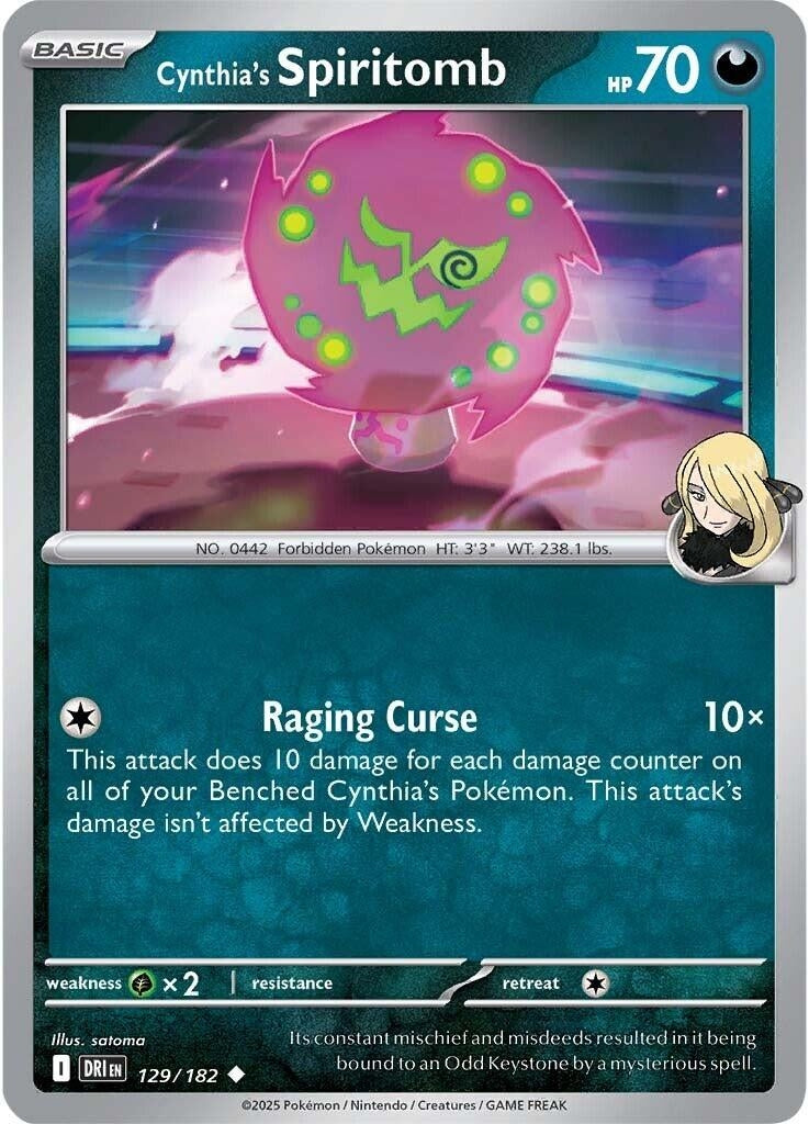 Image for Cynthia's Spiritomb (129/182) (DRI) - Pokemon