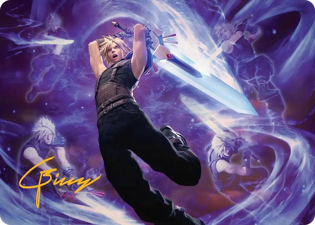 Image for Cloud's Limit Break Art Card (Gold-Stamped Signature) (23) (FINAL FANTASY) - Magic: The Gathering