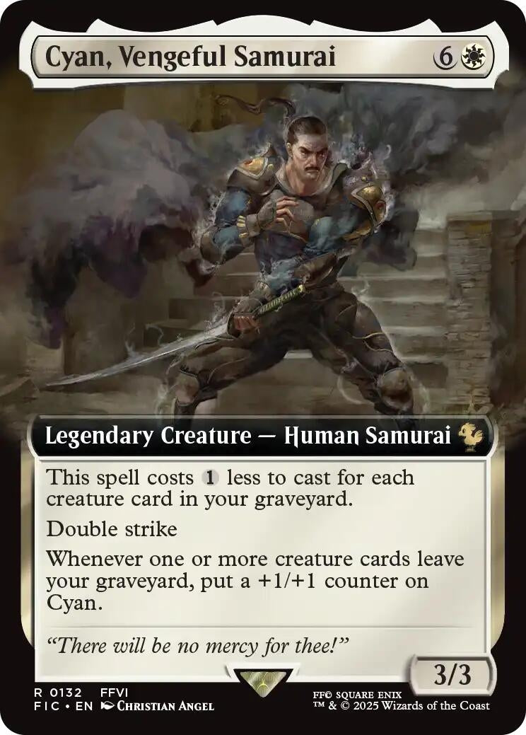 Image for Cyan, Vengeful Samurai (Extended Art) (132) (FINAL FANTASY) - Magic: The Gathering