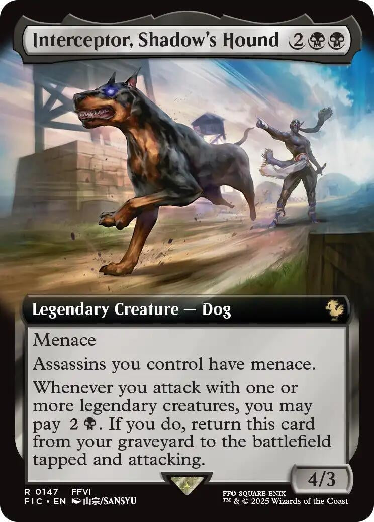 Image for Interceptor, Shadow's Hound (Extended Art) (147) (FINAL FANTASY) - Magic: The Gathering